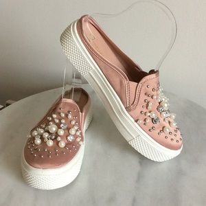 BEBE SPORT FYNCH SLIDE ON SNEAKERS SIZE 8